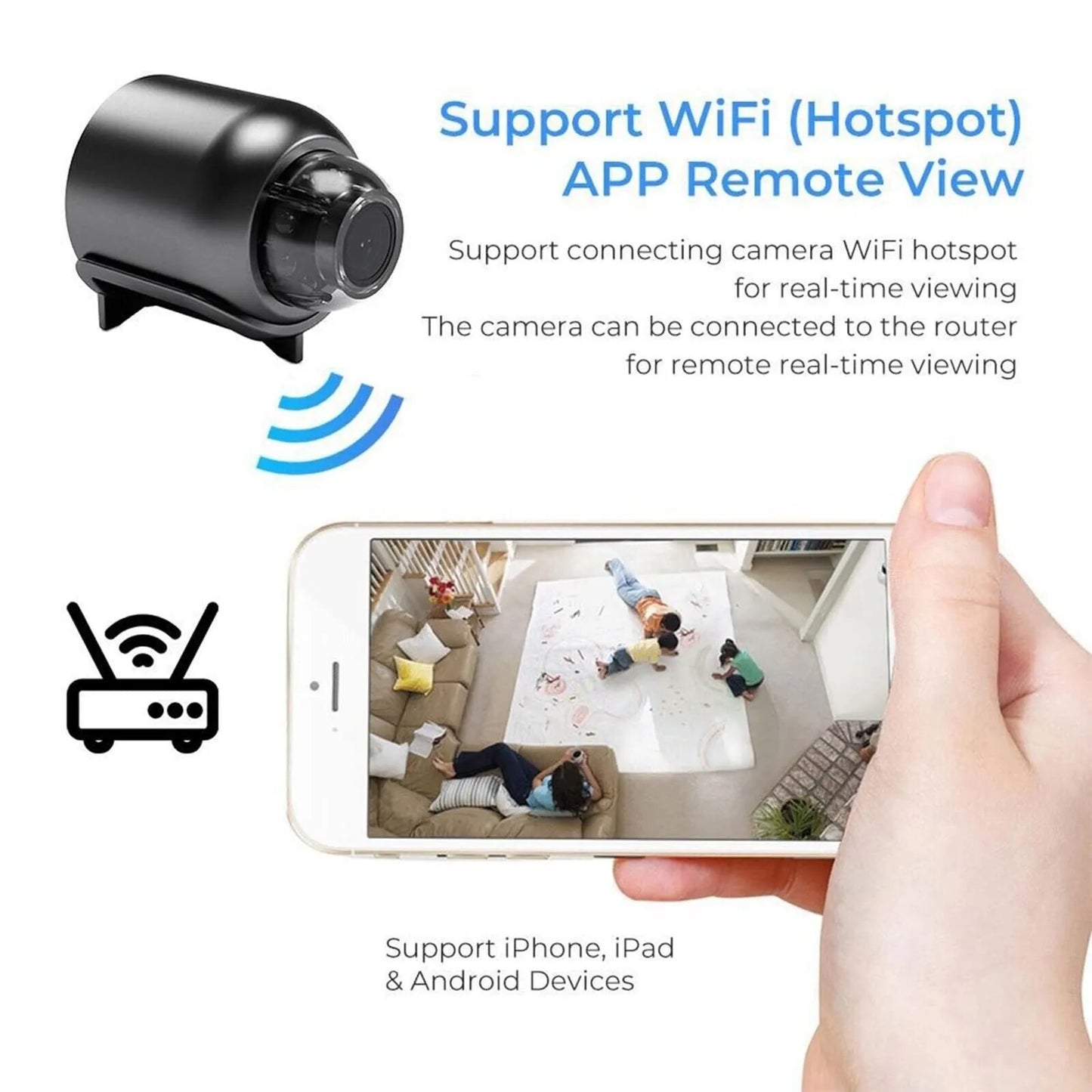 HD 1080P Wireless WiFi CCTV Indoor Mini IP Camera CAM Home Security UK